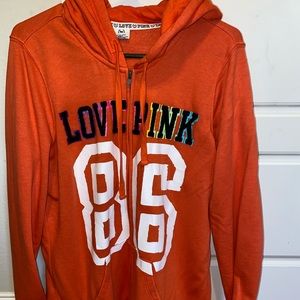VS PINK zip up sweatshirt
